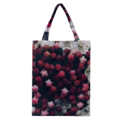 Floral Stars -dark Red Classic Tote Bag by okhismakingart