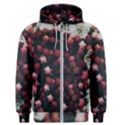 Floral Stars -Dark Red Men s Zipper Hoodie View1