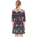 Floral Stars -Dark Red Pocket Dress View2