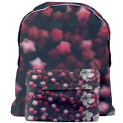 Floral Stars -dark Red Giant Full Print Backpack by okhismakingart