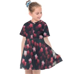 Floral Stars -dark Red Kids  Sailor Dress by okhismakingart