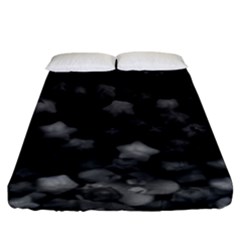 Floral Stars -black And White Fitted Sheet (king Size) by okhismakingart