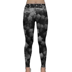 Floral Stars -black And White Classic Yoga Leggings by okhismakingart