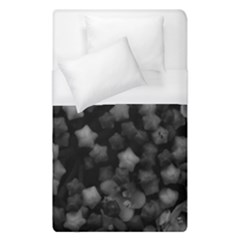 Floral Stars -black And White Duvet Cover (single Size) by okhismakingart