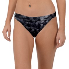 Floral Stars -black And White Band Bikini Bottom by okhismakingart