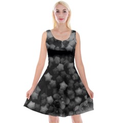 Floral Stars -black And White Reversible Velvet Sleeveless Dress by okhismakingart