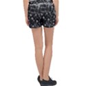 Floral Stars -Black and White Women s Velour Lounge Shorts View2