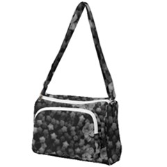 Floral Stars -black And White Front Pocket Crossbody Bag by okhismakingart