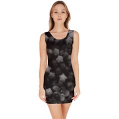 Floral Stars -black And White, High Contrast Bodycon Dress by okhismakingart