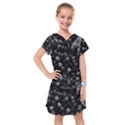 Floral Stars -Black and White, High Contrast Kids  Drop Waist Dress View1