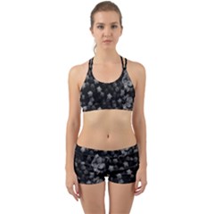 Floral Stars -black And White, High Contrast Back Web Gym Set by okhismakingart