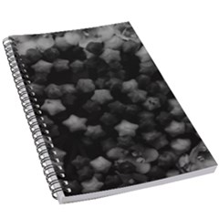 Floral Stars -black And White, High Contrast 5 5  X 8 5  Notebook by okhismakingart