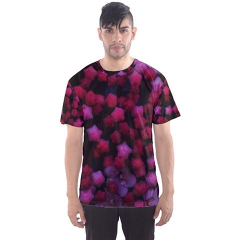 Floral Stars -purple Men s Sports Mesh Tee by okhismakingart