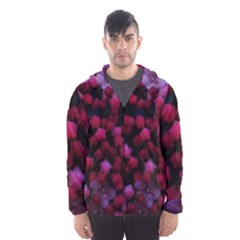 Floral Stars -purple Men s Hooded Windbreaker by okhismakingart