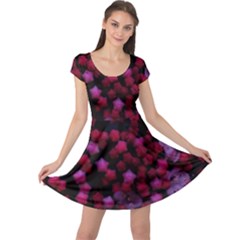 Floral Stars -purple Cap Sleeve Dress by okhismakingart