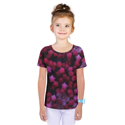 Floral Stars -purple Kids  One Piece Tee by okhismakingart