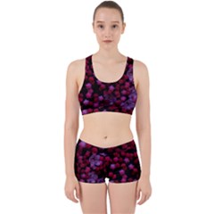 Floral Stars -purple Work It Out Gym Set by okhismakingart