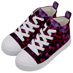 Floral Stars -purple Kids  Mid-top Canvas Sneakers by okhismakingart