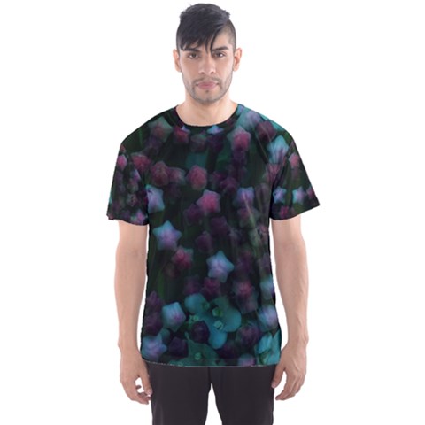 Floral Stars -blue Men s Sports Mesh Tee by okhismakingart