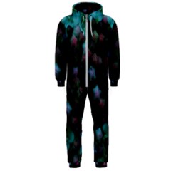 Floral Stars -blue Hooded Jumpsuit (men)  by okhismakingart