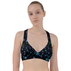 Floral Stars -blue Sweetheart Sports Bra by okhismakingart