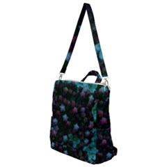 Floral Stars -blue Crossbody Backpack by okhismakingart