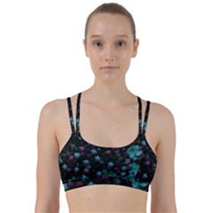 Floral Stars -blue Line Them Up Sports Bra by okhismakingart