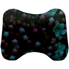 Floral Stars -blue Head Support Cushion by okhismakingart