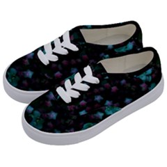 Floral Stars -blue Kids  Classic Low Top Sneakers by okhismakingart