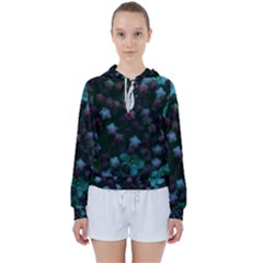 Floral Stars -blue Women s Tie Up Sweat by okhismakingart