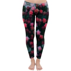 Floral Stars -bright Classic Winter Leggings by okhismakingart