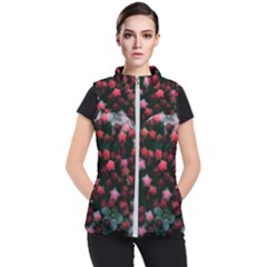 Floral Stars -bright Women s Puffer Vest by okhismakingart