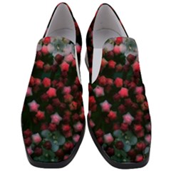 Floral Stars -bright Slip On Heel Loafers by okhismakingart