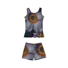 Light Purple Blossoms Kids  Boyleg Swimsuit by okhismakingart