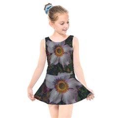 Light Purple Blossoms Kids  Skater Dress Swimsuit by okhismakingart