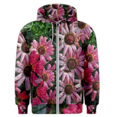 Pink Asters Men s Zipper Hoodie by okhismakingart