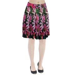 Pink Asters Pleated Skirt by okhismakingart