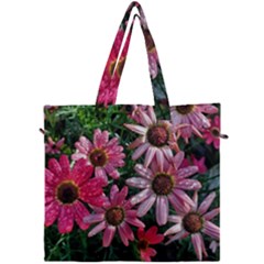 Pink Asters Canvas Travel Bag by okhismakingart