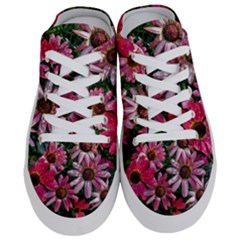 Pink Asters Half Slippers by okhismakingart