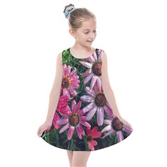 Pink Asters Kids  Summer Dress by okhismakingart