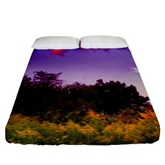 Purple Afternoon Fitted Sheet (california King Size) by okhismakingart