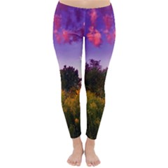 Purple Afternoon Classic Winter Leggings by okhismakingart