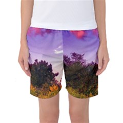 Purple Afternoon Women s Basketball Shorts by okhismakingart