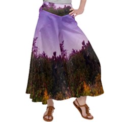 Purple Afternoon Satin Palazzo Pants by okhismakingart