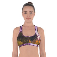 Purple Afternoon Cross Back Sports Bra by okhismakingart