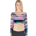 Static Wall Queen Anne s Lace Version II Long Sleeve Crop Top View1