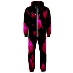 Bunches Of Roses Hooded Jumpsuit (men)  by okhismakingart