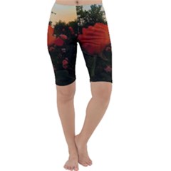 Rose Landscape Cropped Leggings  by okhismakingart