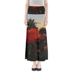 Rose Landscape Full Length Maxi Skirt by okhismakingart