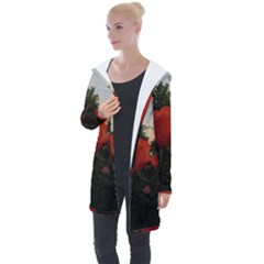 Rose Landscape Longline Hooded Cardigan by okhismakingart